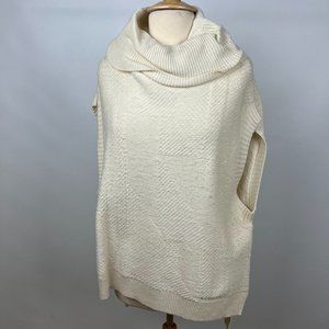 BCBG MaxAzria Cream Knit Cowl Neck Sleeveless Sweater  Size S